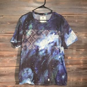 ON THE BYAS Galaxy Print T-Shirt XL